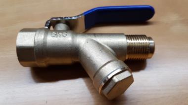 SKS 520 Forged brass ball valve with inbuilt strainer flare ends