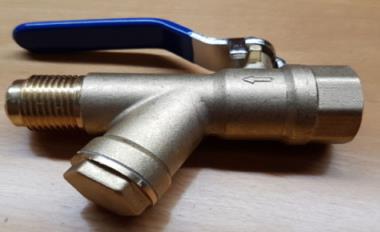 SKS 520 Forged brass ball valve with inbuilt strainer flare ends