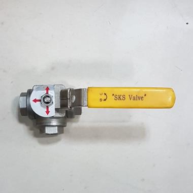 SKS250M Brass Ball Valve 3 way, Lockable Handle